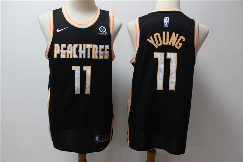 Men Atlanta Hawks #11 Young black New Nike NBA Jerseys 3